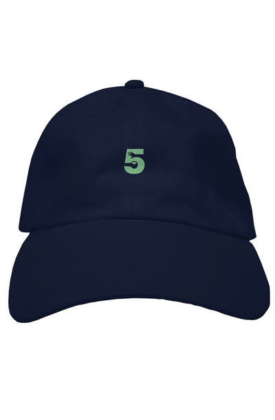 Navy Blue Dad Hat with Mint Green Logo 