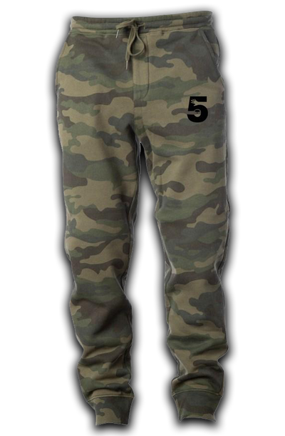 High Five Clothing Product - Camo Joggers w Embroidered Logo