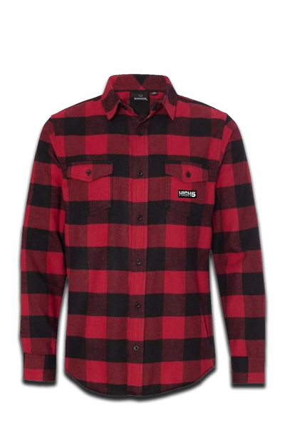 High Five Clothing Product - High Five Long Sleeve Flannel Red And Black LumberJack