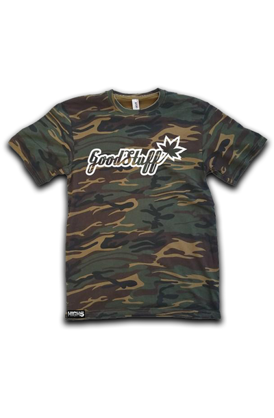 High Five Clothing Unisex Graphic T-Shirt - Good Stuff Logo Camo T Shirt