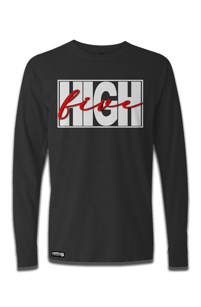 High Five Clothing Unisex Graphic T-Shirt - Signature Box Heavyweight Long Sleeve T Shirt